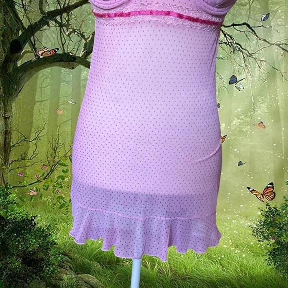 Y2K 90s Rampage Pink Bustier Slip Size 38C - Picture 4 of 8